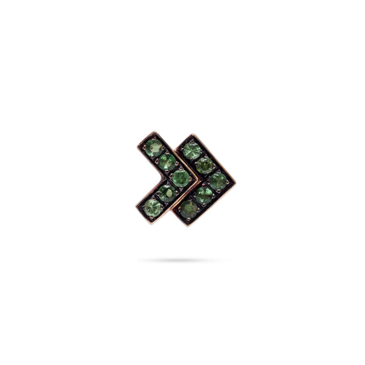 Green Vee Earring - Jahel Joaillier