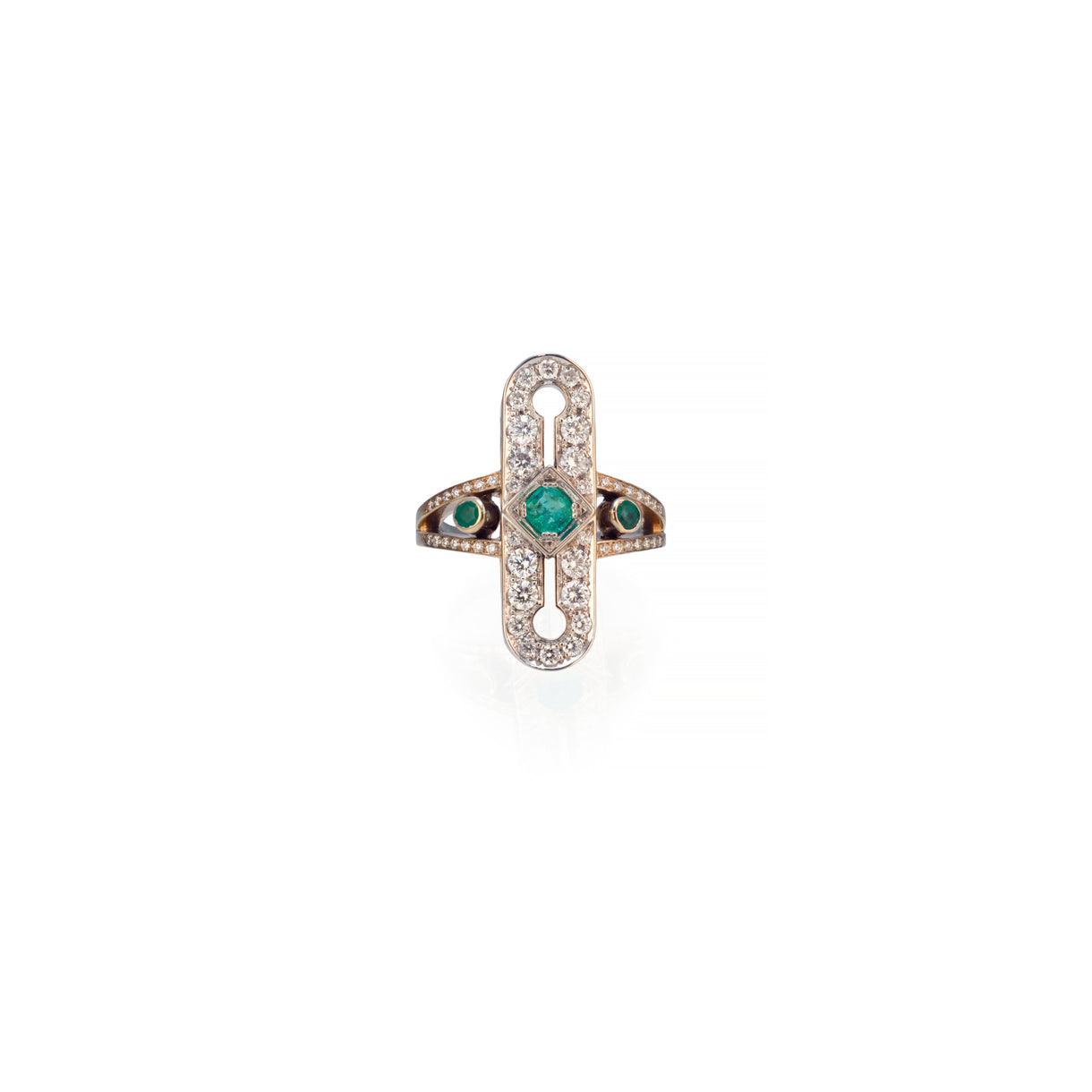 Open Shield Art Deco Ring - Jahel Joaillier
