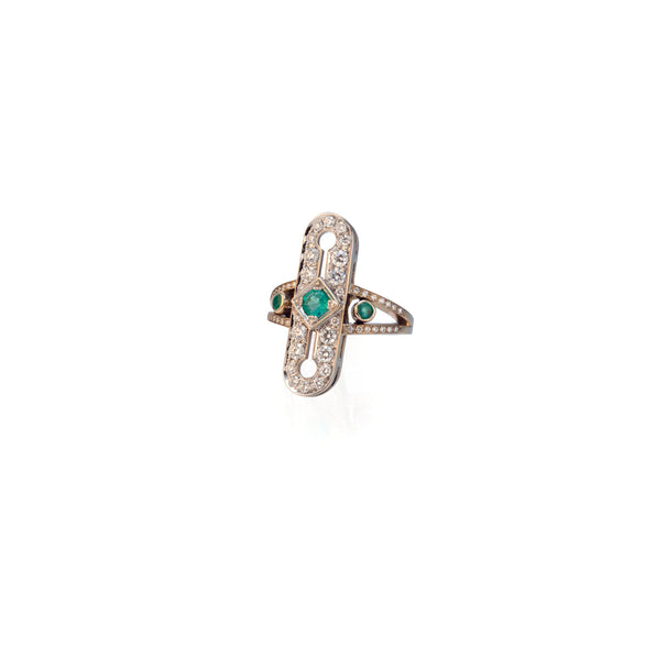 Open Shield Art Deco Ring - Jahel Joaillier