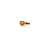 Pinky Striée Sharp Ring - Jahel Joaillier