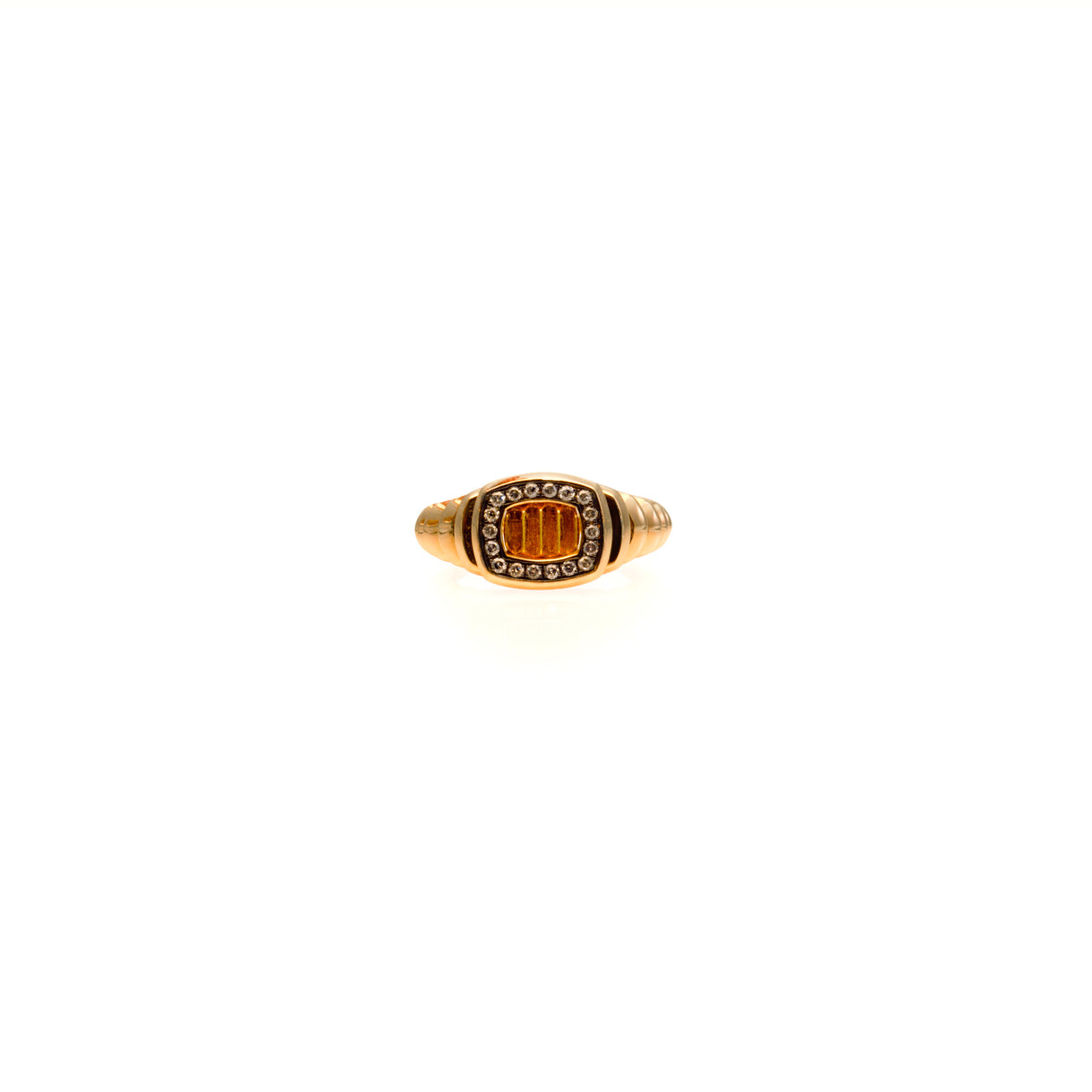 Pinky Striée Sharp Ring - Jahel Joaillier