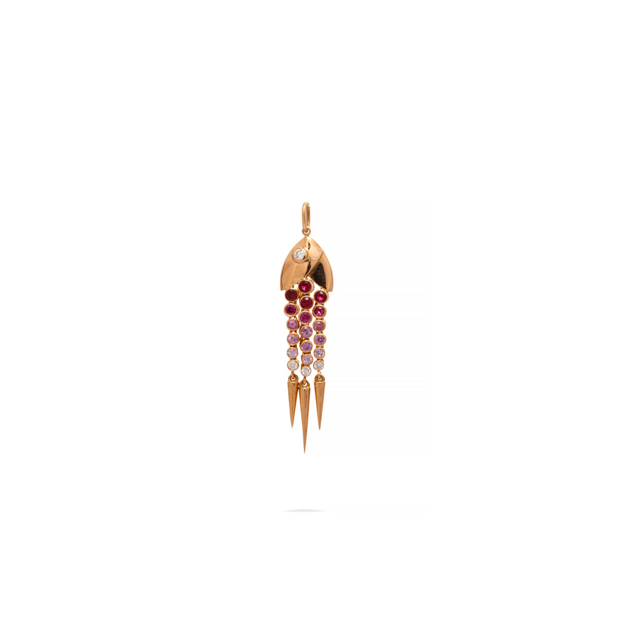 Ruby Fishy Pendant - Jahel Joaillier