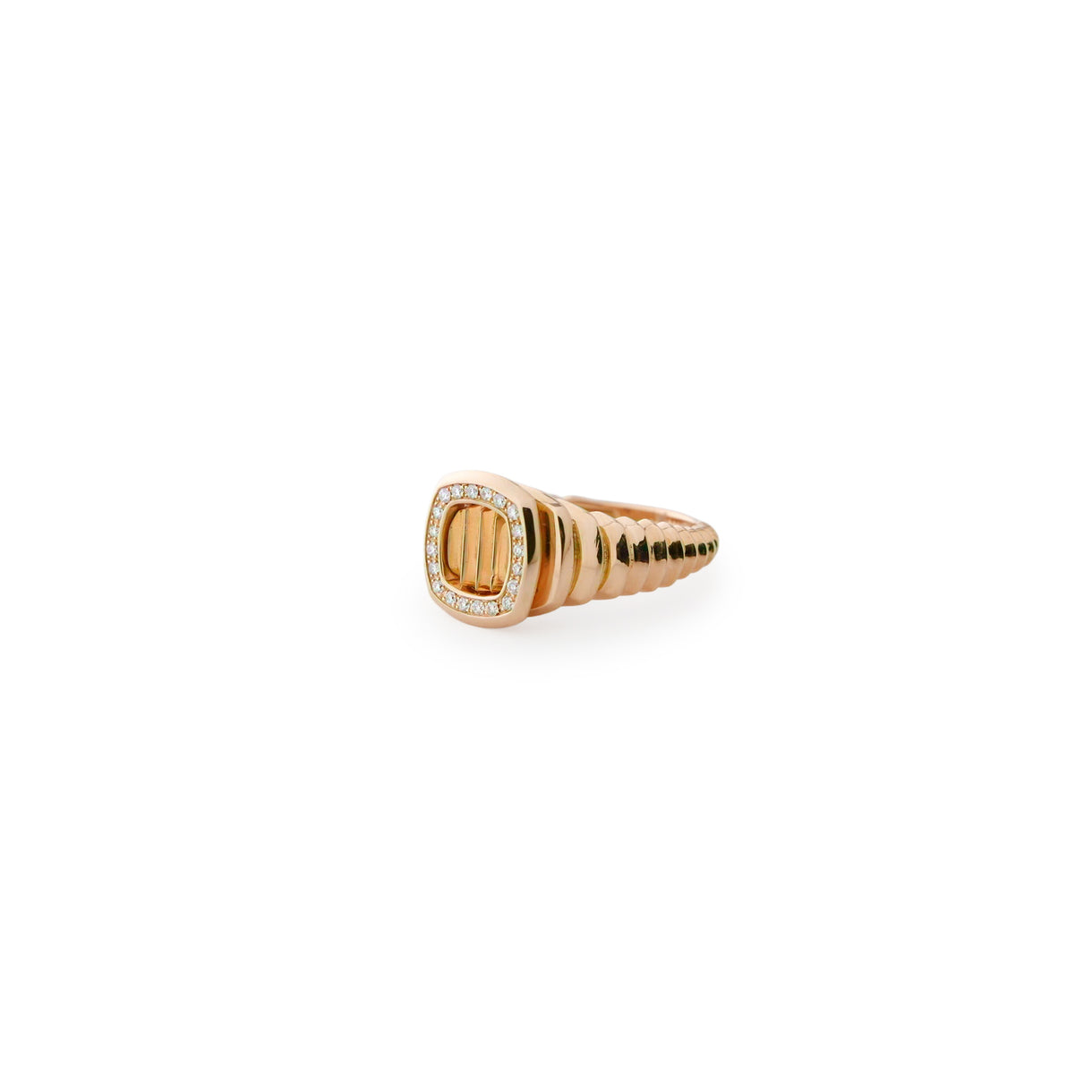 Pinky Striée Edgy Ring - Jahel Joaillier
