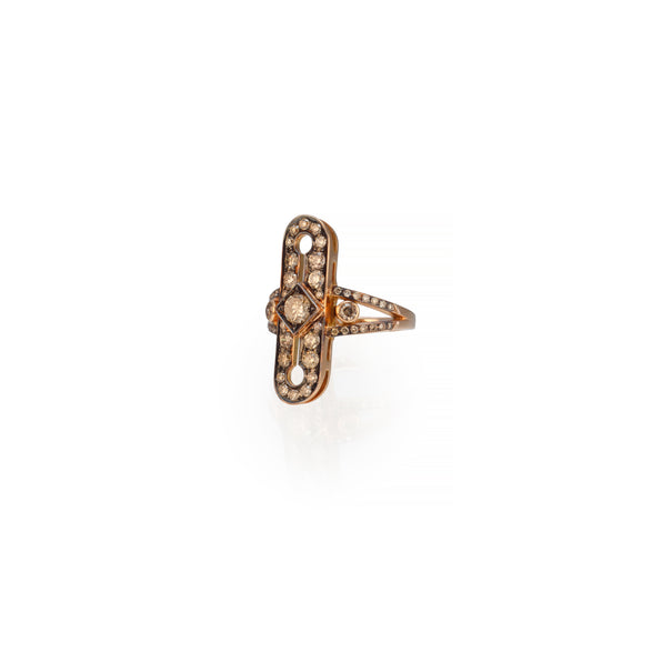 Open Shield Art Deco Ring - Jahel Joaillier