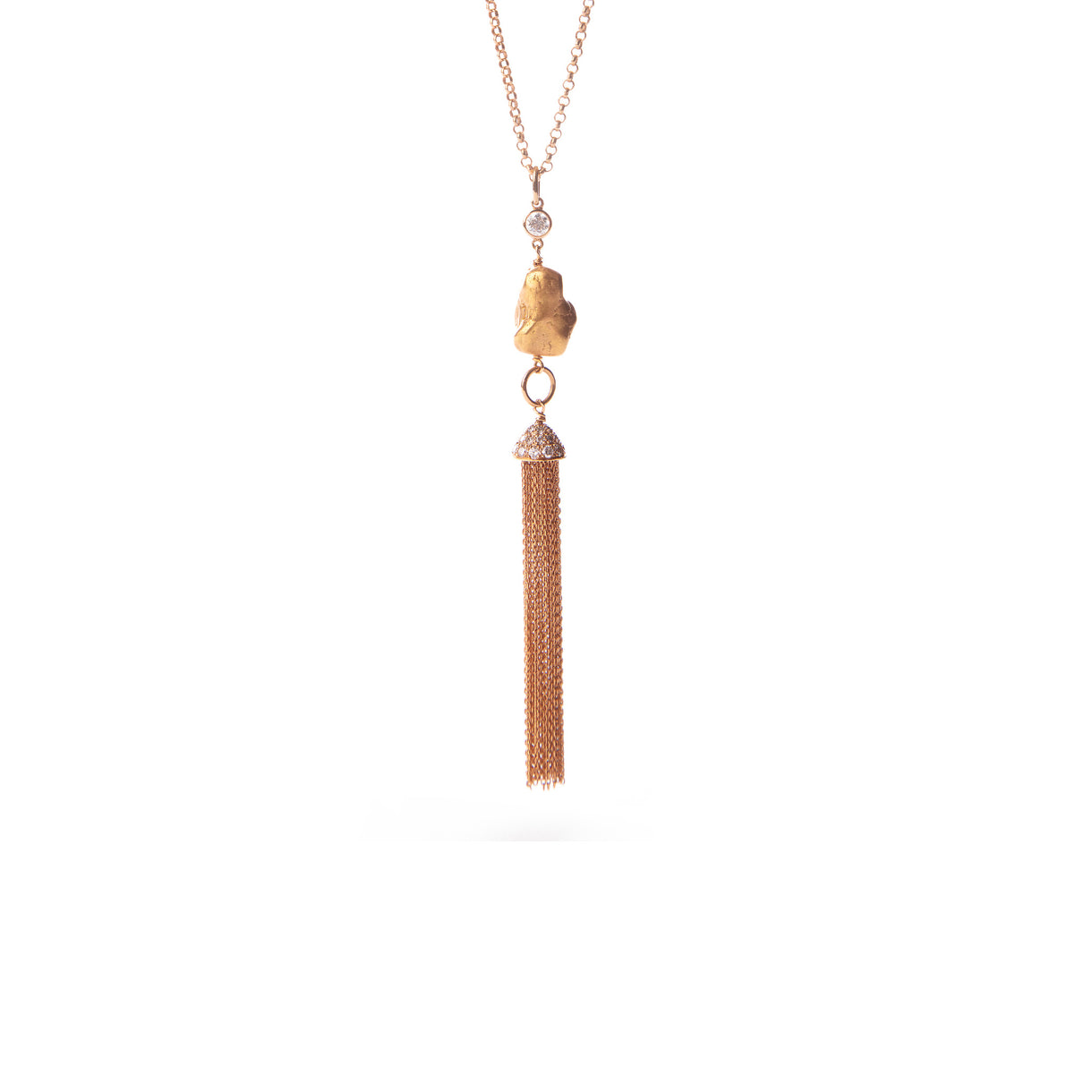Brushed Pompon Pendant - Jahel Joaillier
