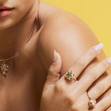 Emerald Artichoke Ring - Jahel Joaillier