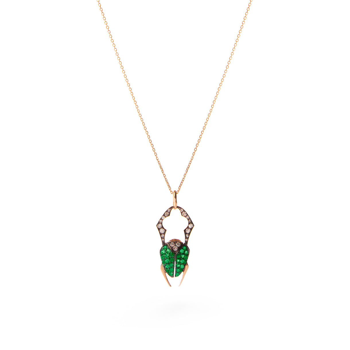 Green Scarab Pendant - Jahel Joaillier