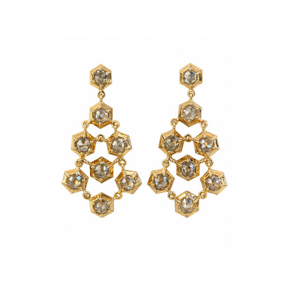 Vintage Cognac Earrings - Jahel Joaillier