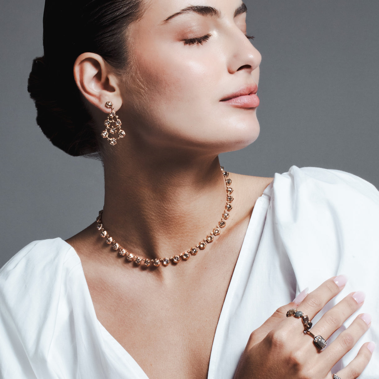 Vintage Cognac Earrings - Jahel Joaillier
