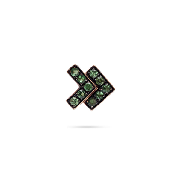 Green Vee Earring - Jahel Joaillier