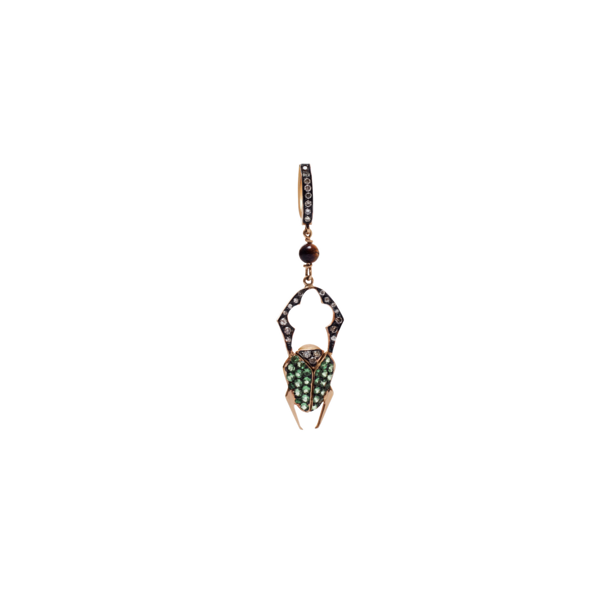 Green Scarab Earring - Jahel Joaillier
