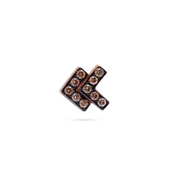 Brown Vee Earring - Jahel Joaillier