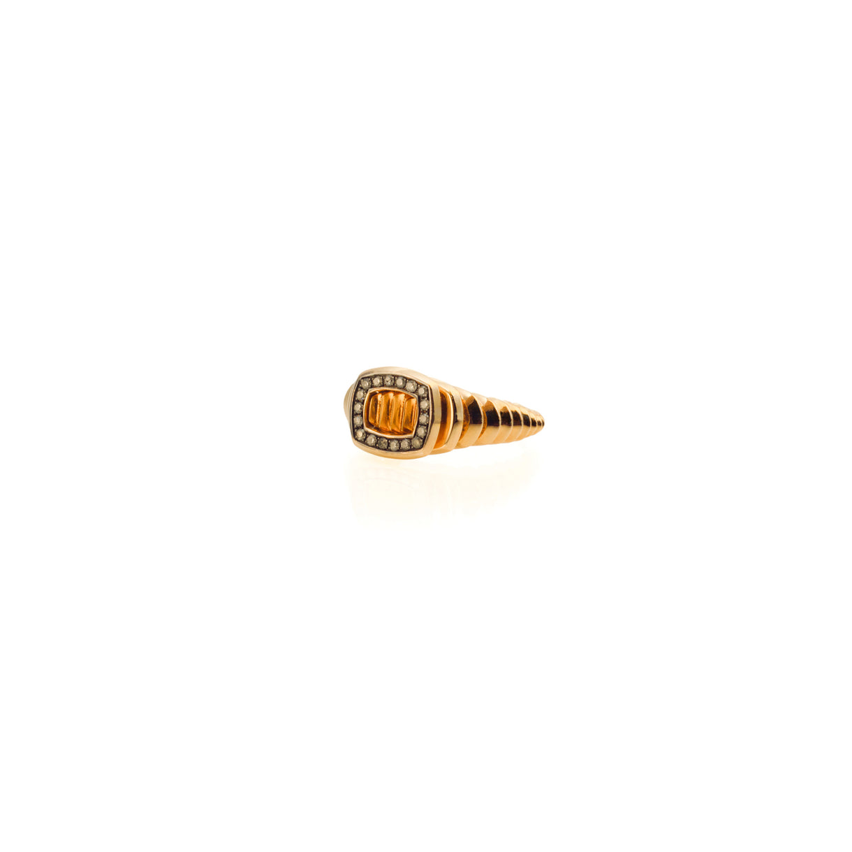 Pinky Striée Sharp Ring - Jahel Joaillier