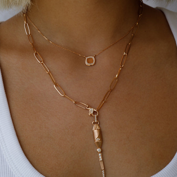 Edgy Striée Necklace - Jahel Joaillier