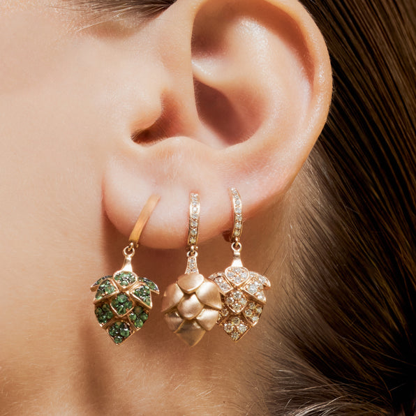 Green Artichoke Earring - Jahel Joaillier