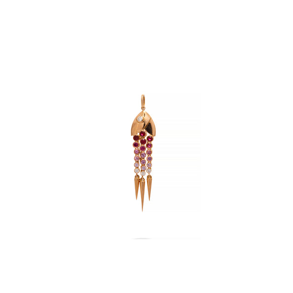 Ruby Fishy Pendant - Jahel Joaillier