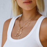 T-Bar Striée Pendant - Jahel Joaillier