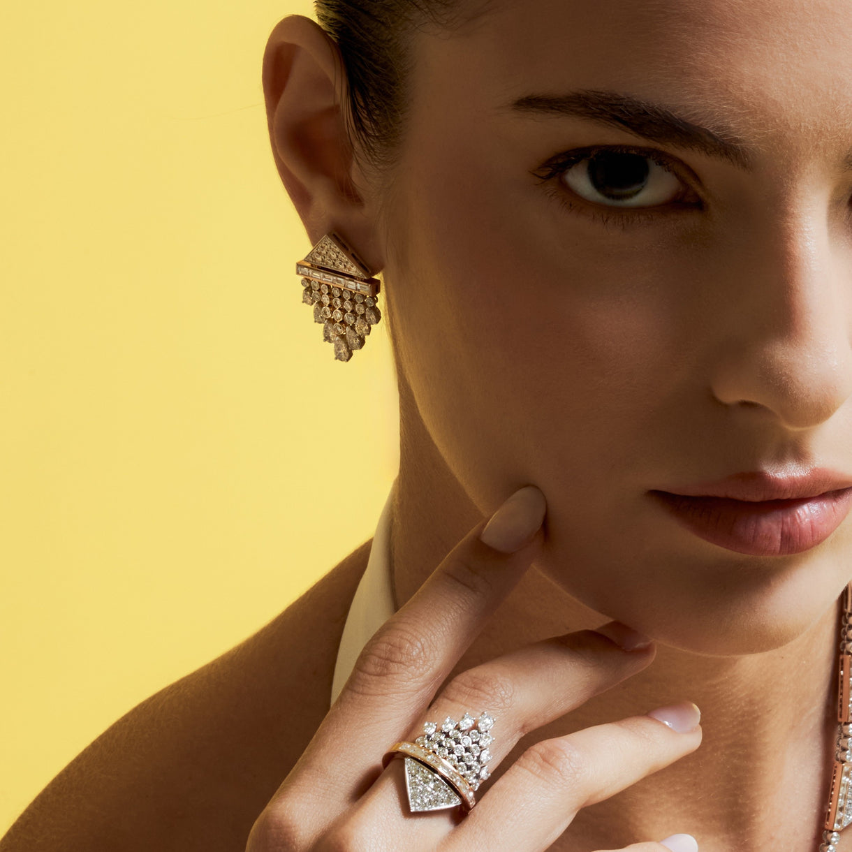 Diamond Meduse Earrings - Jahel Joaillier