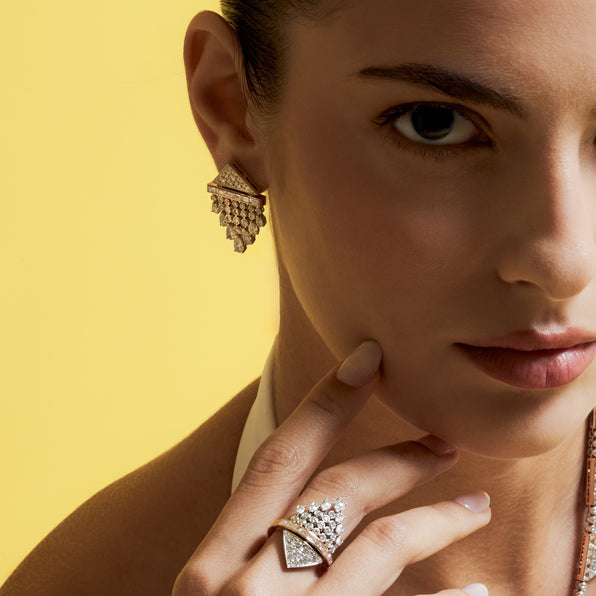 Diamond Meduse Earrings - Jahel Joaillier