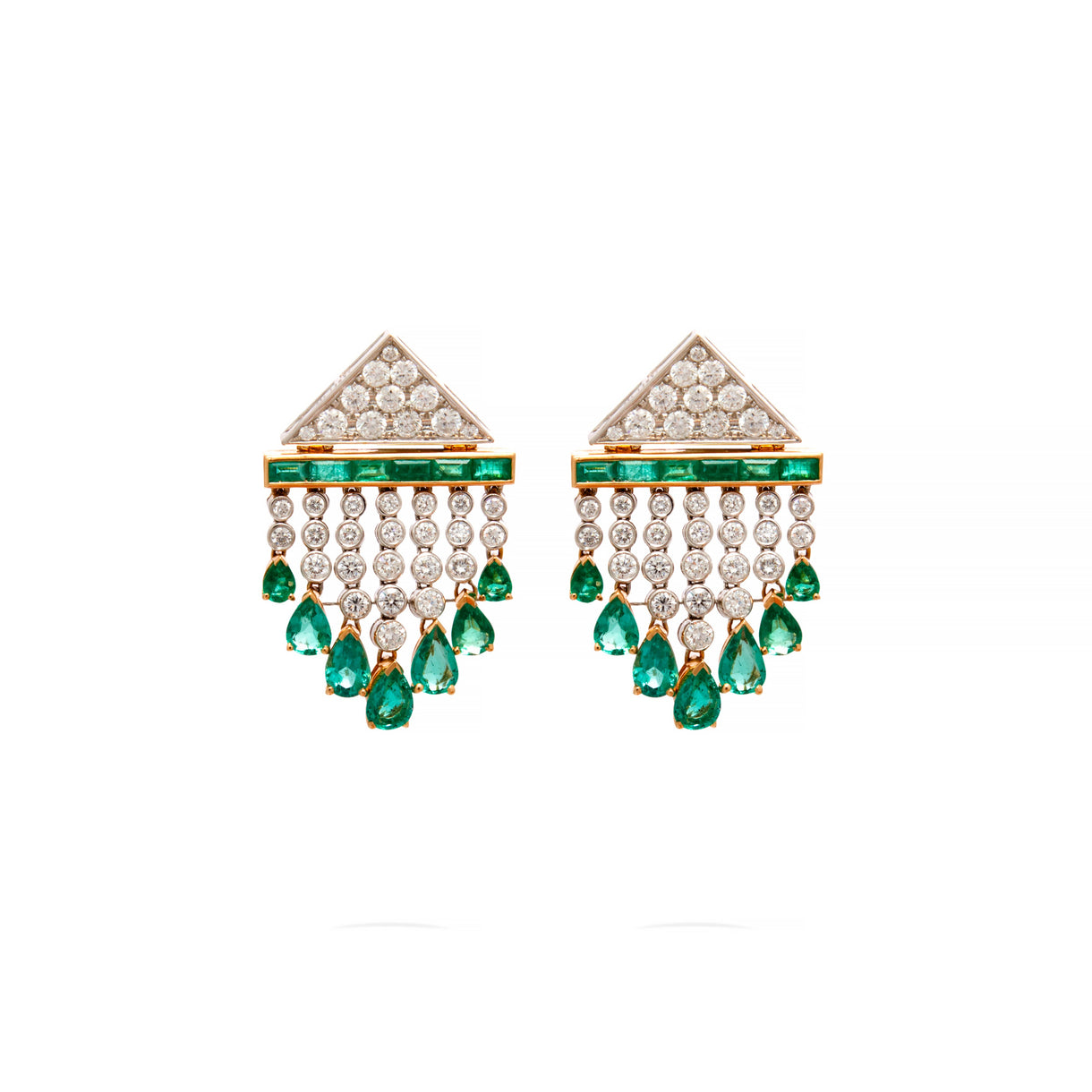 Emerald Meduse Earrings - Jahel Joaillier