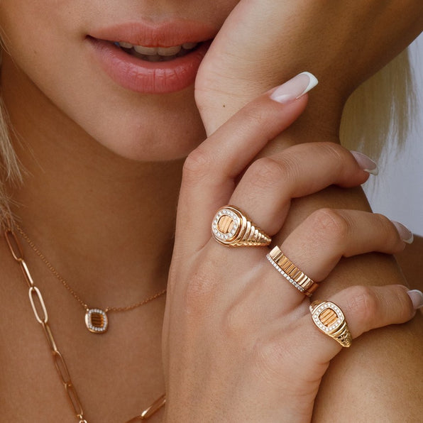 Ring Striée Band - Jahel Joaillier