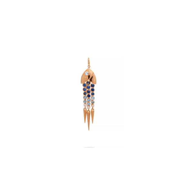 Sapphire Fishy Pendant - Jahel Joaillier