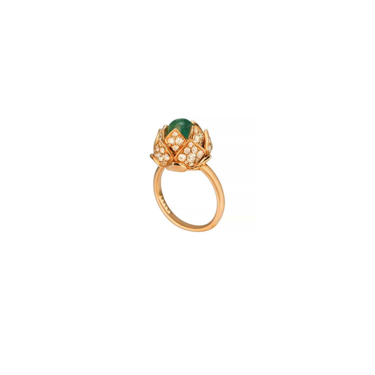 Emerald Artichoke Ring - Jahel Joaillier