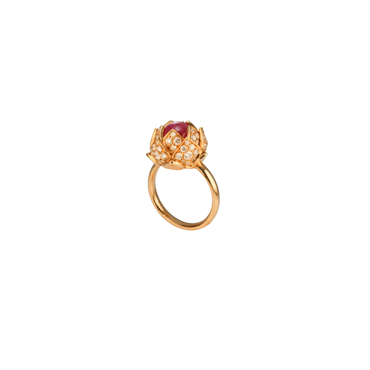 Ruby Artichoke Ring - Jahel Joaillier