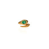 Striée Serpent Emerald Ring - Jahel Joaillier